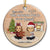 Christmas Chibi Puzzle My Missing Piece - Personalized Custom Circle Ceramic Ornament