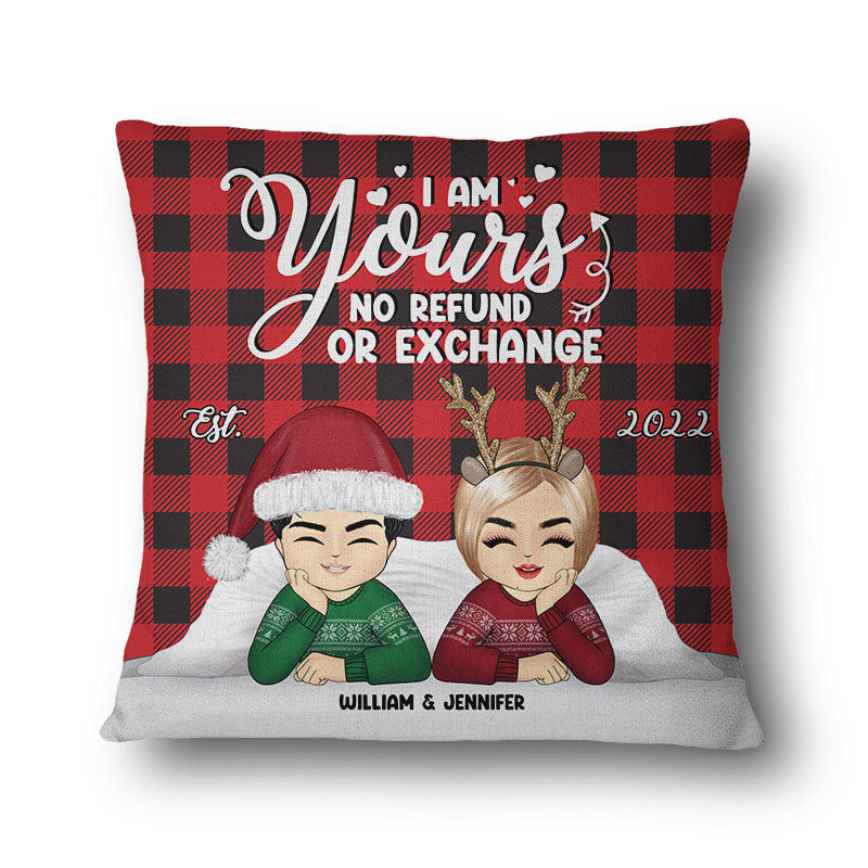 Christmas No Refund Or Exchange - Gift For Couple - Personalized Custom Pillow