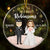 Wedding Couple First Christmas - Personalized Custom Circle Acrylic Ornament