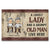 Couple Chibi A Lovely Lady & Grumpy Old Man - Personalized Custom Doormat