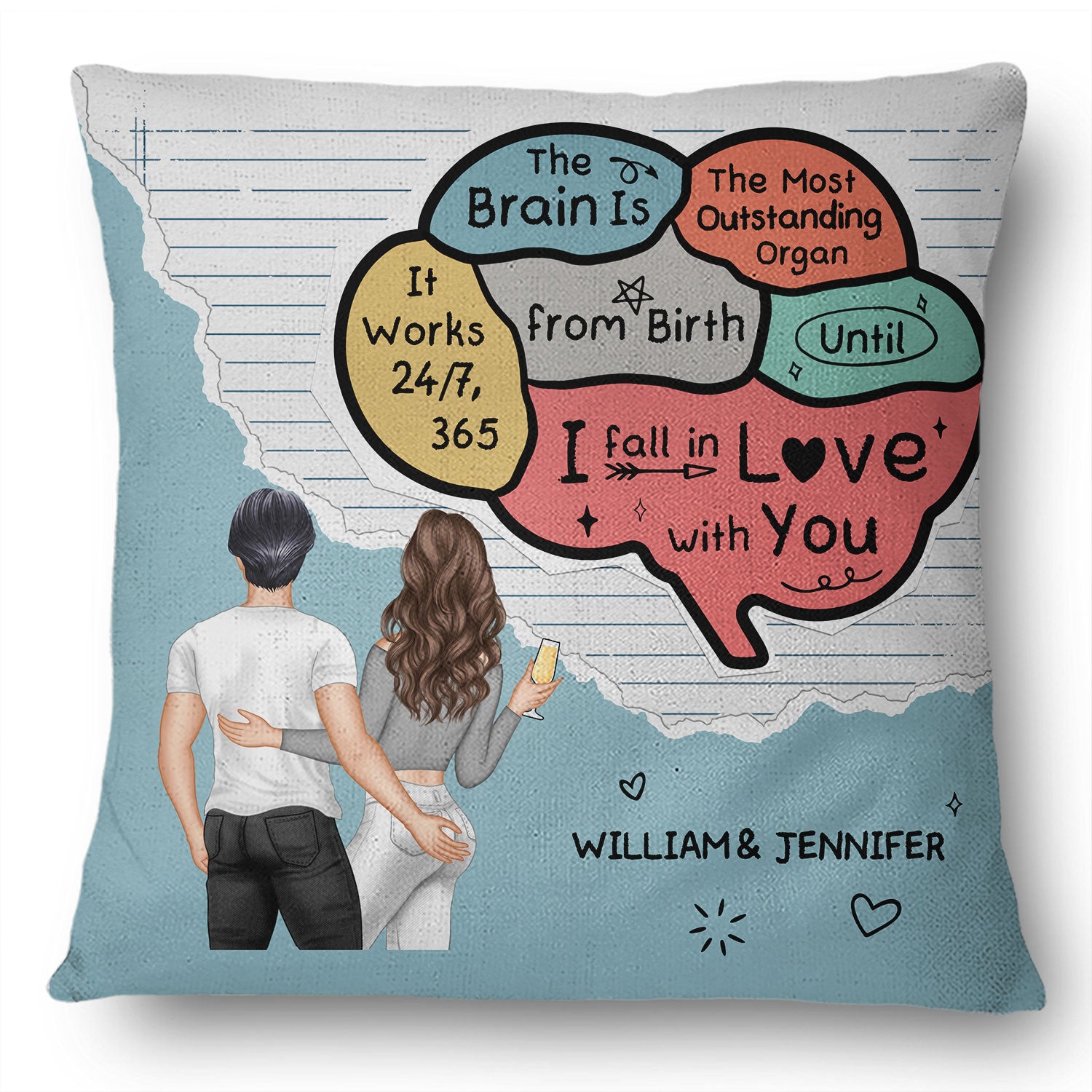 The Most Outstanding Organ - Gift For Couples - Personalized Custom Pillow