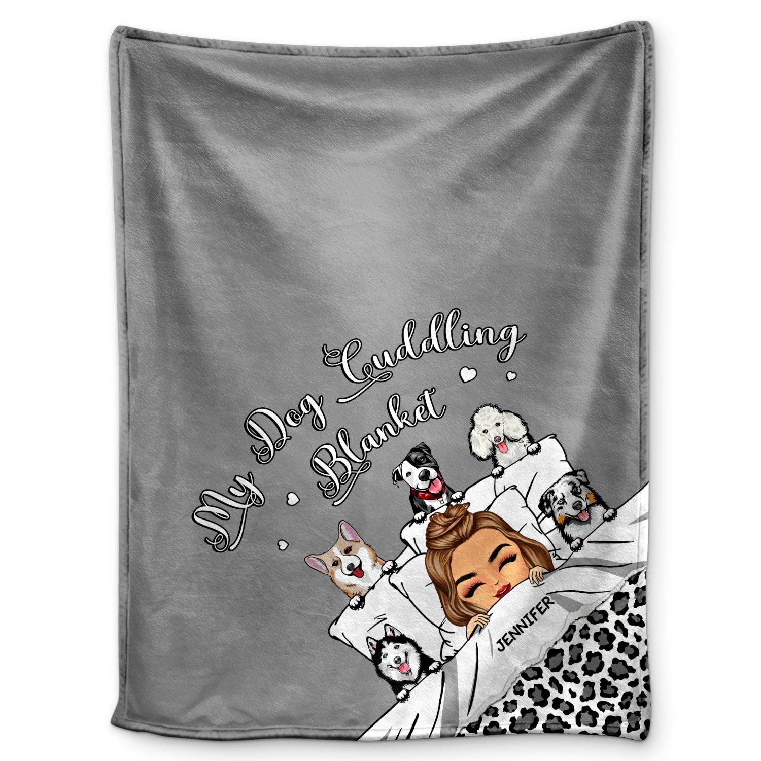 Pet Lovers My Dog Cat Cuddling Blanket - Gift For Pet Lovers - Personalized Custom Fleece Blanket