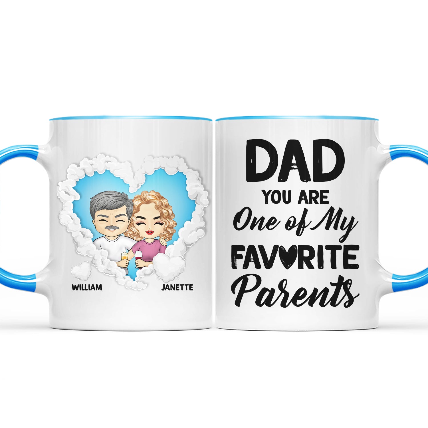 One Of My Favorite Parents - Gift For Father - Personalized Custom Accent Mug