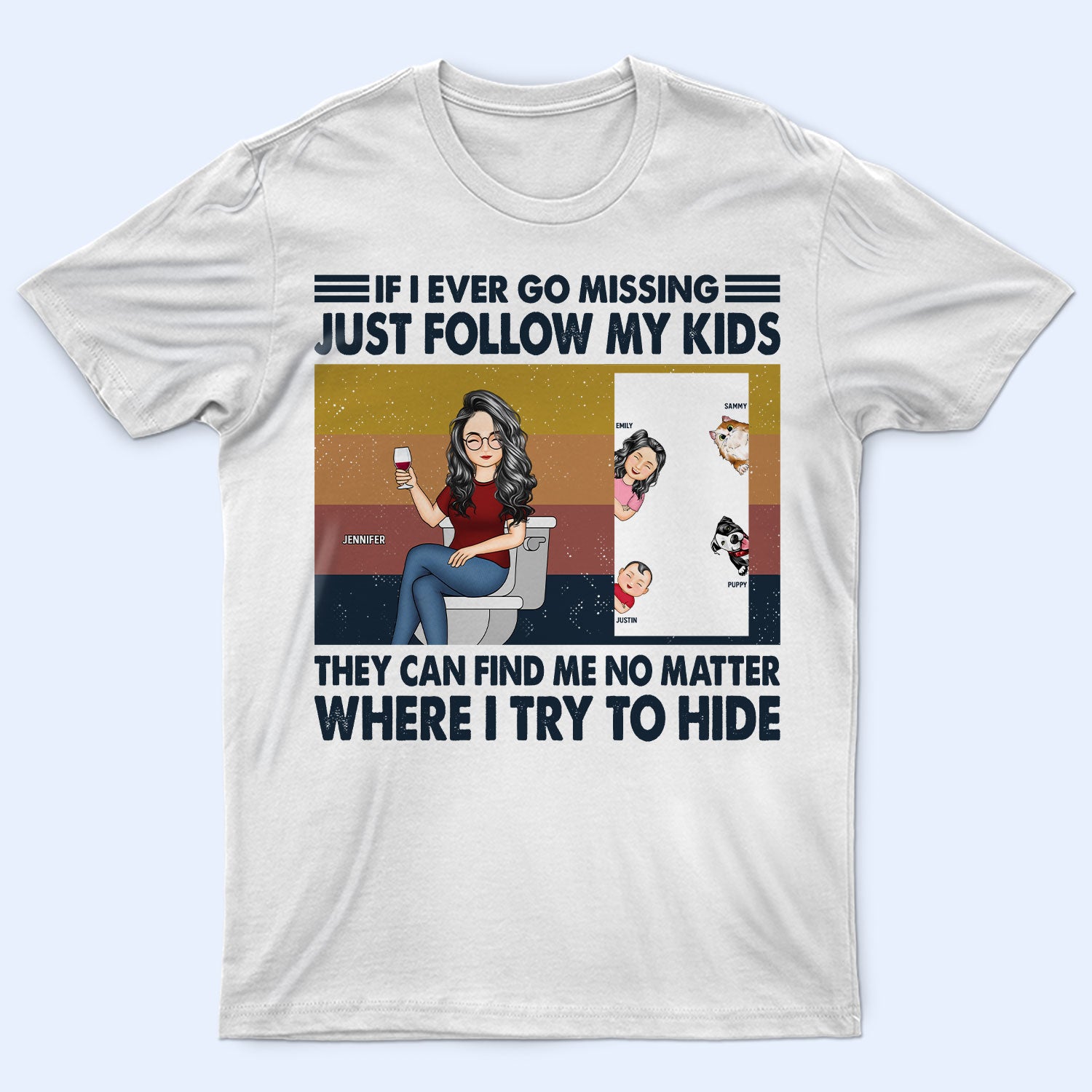 Just Follow My Kids - Gift For Mother - Personalized Custom T Shirt