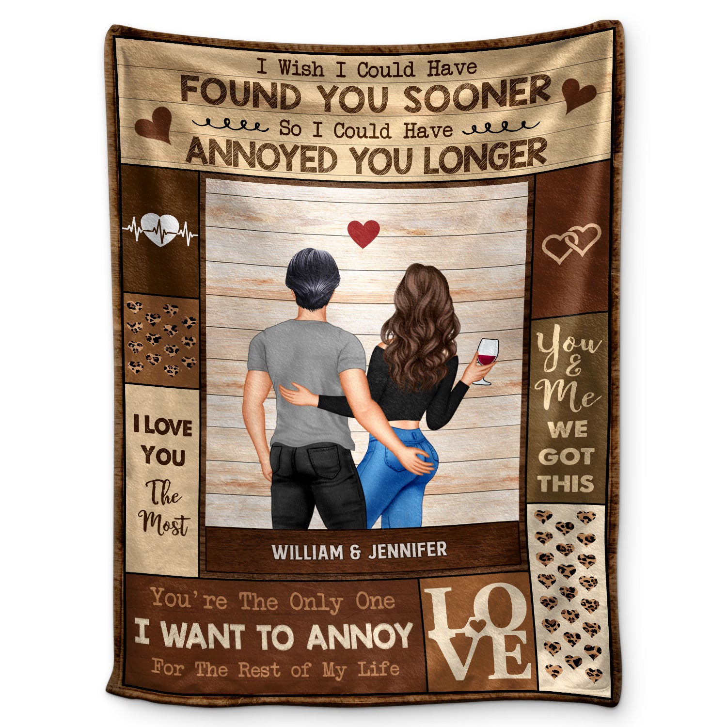 Couple I Wish I Could Found You Sooner - Gift For Couples - Personalized Custom Fleece Blanket