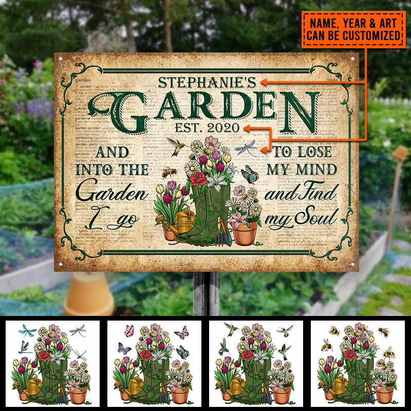 Garden Dictionary Find My Soul Custom Classic Metal Signs