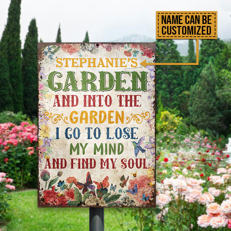 Garden Into The Garden Custom Classic Metal Signs