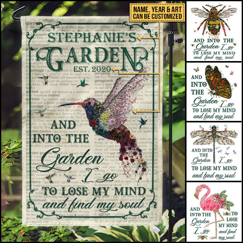 Garden Floral Art Find My Soul Dictionary Custom Flag