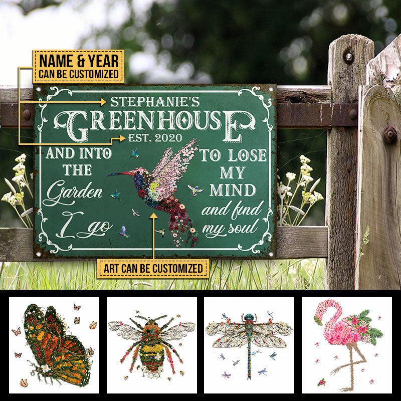 Garden Greenhouse Floral Art Find My Soul Custom Classic Metal Signs
