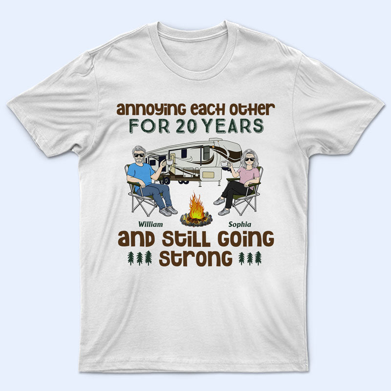 Annoying Each Other Husband Wife Old Camping Couple - Personalized Custom T Shirt