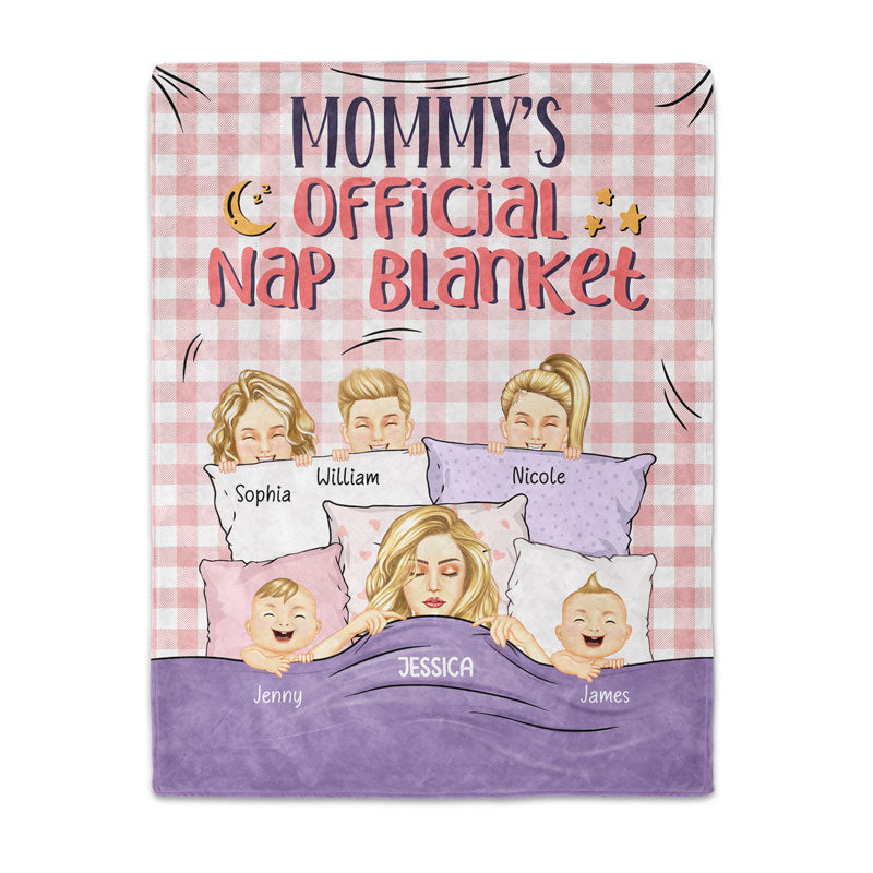 Official Nap Queen Mama - Gift For Mom - Personalized Custom Blanket