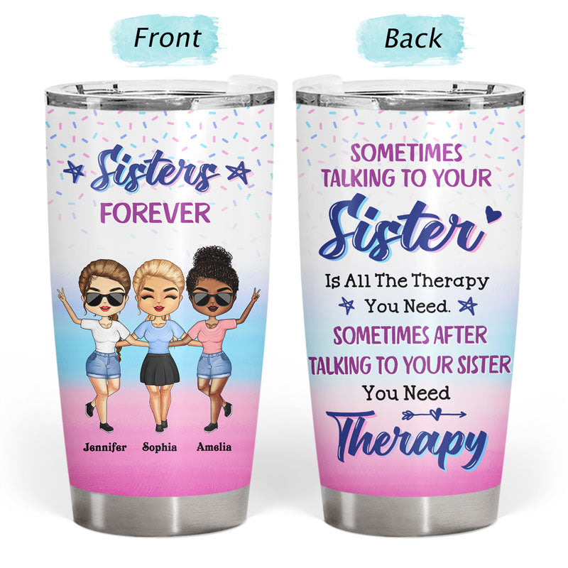 Sisters - Sisters Forever - Personalized Tumbler - Gift For friends - WEASTS