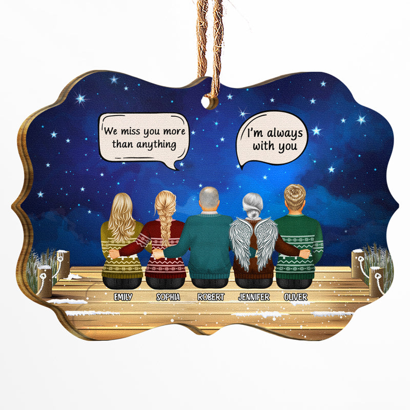 Family Memorial We Miss You - Christmas Memorial Gift For Family - Personalized Wooden Ornament