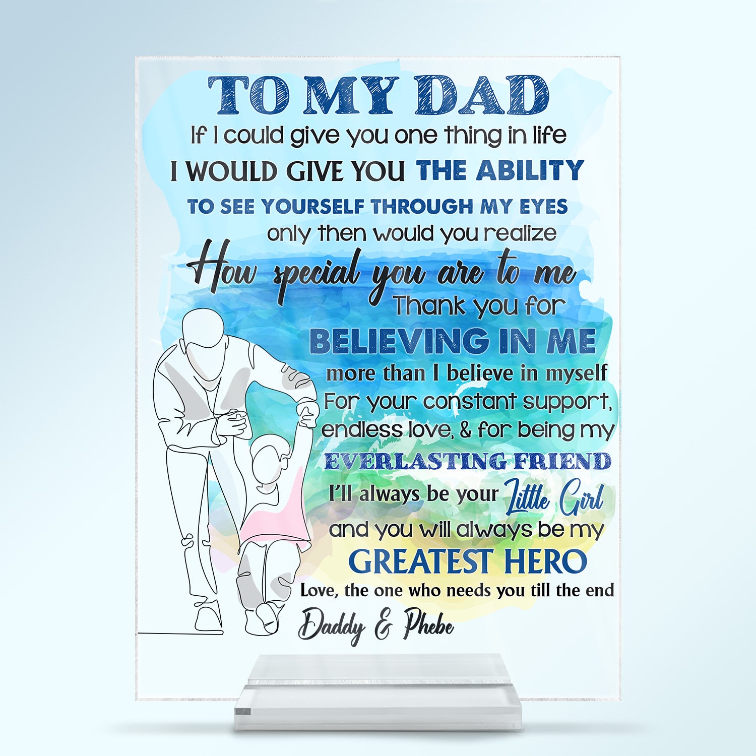You Will Always Be My Greatest Hero - Birthday, Loving, Decor Gift For Dad, Father, Grandpa, Grandfather - Personalized Custom Vertical Rectangle Acrylic Plaque