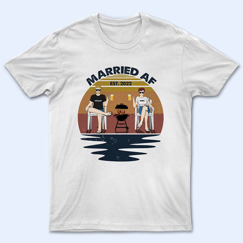 Married AF - Gift For Couples - Personalized Custom T Shirt