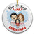 First Family Christmas - Gift For Father And Mother - Personalized Custom Circle Ceramic Ornament