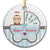 Christmas Baby's 1st Christmas - Personalized Custom Circle Ceramic Ornament