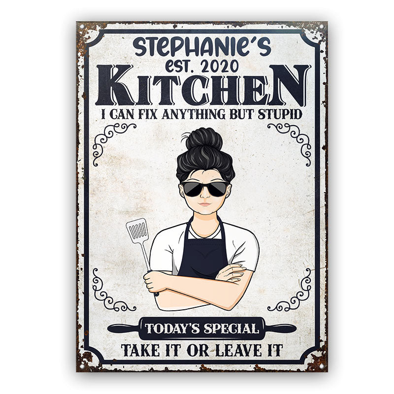 I Can Fix Anything Today Special Mom Grandma Kitchen - Personalized Custom Classic Metal Signs