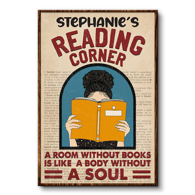 Reading Corner A Room Without Books - Personalized Custom Poster