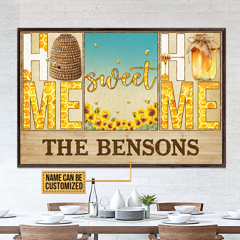 Honey Bee Home Sweet Home Custom Poster
