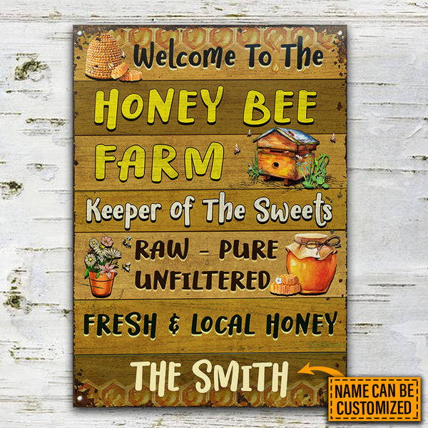 Honey Bee Fresh Honey Custom Classic Metal Signs, Bee Gift, Bee Decor -  Wander Prints™