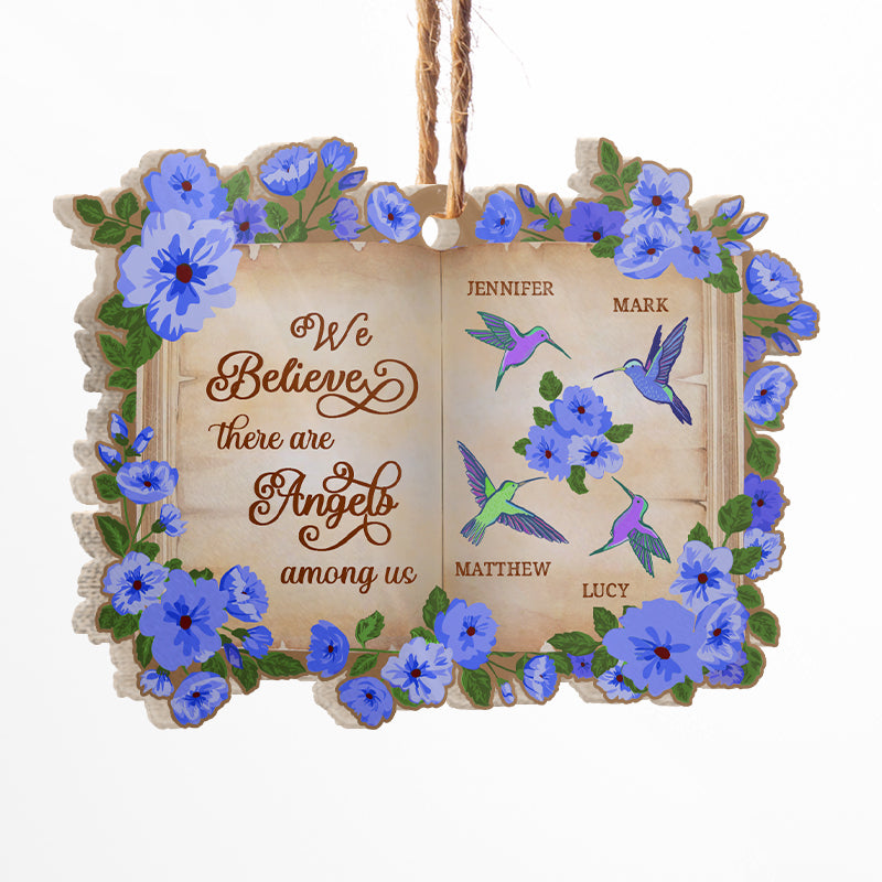 Hummingbird Among Us - Memorial Gift - Personalized Custom Book Acrylic Ornament