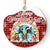 Christmas Dog Lover Merry Woofmas - Personalized Custom Circle Ceramic Ornament