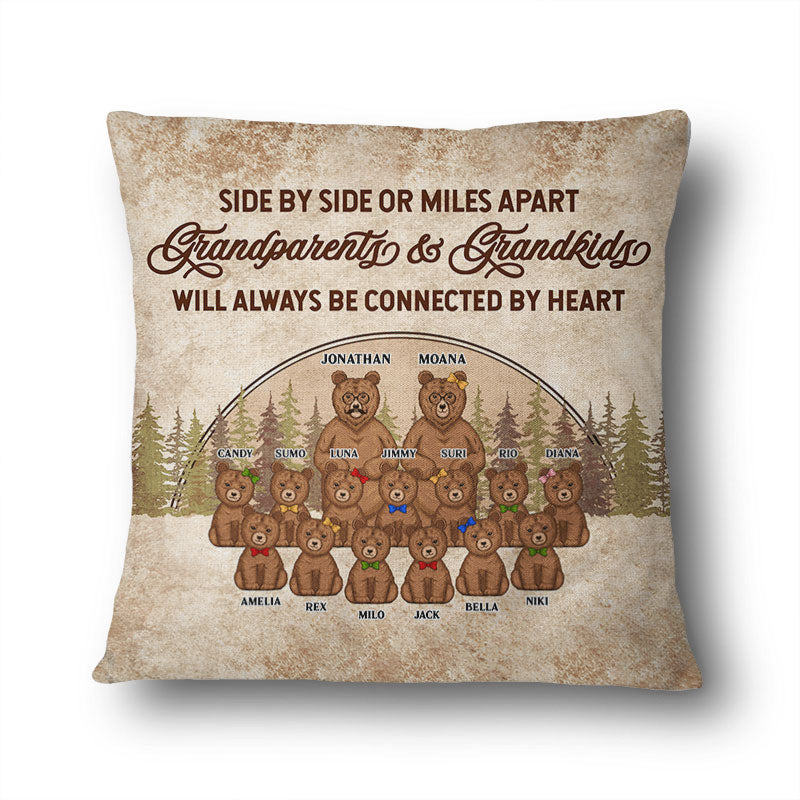 Bear Love Between Grandparents & Grandkids Is Forever- Gift For Grandparent - Personalized Custom Pillow