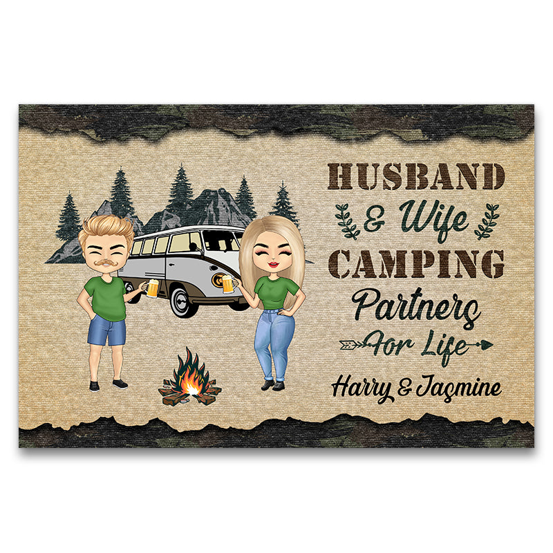 Husband And Wife Camping Partners For Life - Gift For Camping