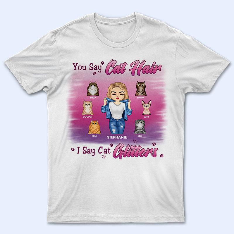 Cat Mom It's Cat Glitters - Cat Lovers Gift - Personalized Custom T Shirt