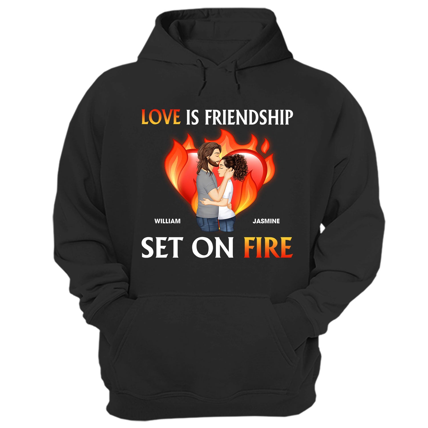 Friendship Set On Fire - Gift For Couples - Personalized Custom Hoodie