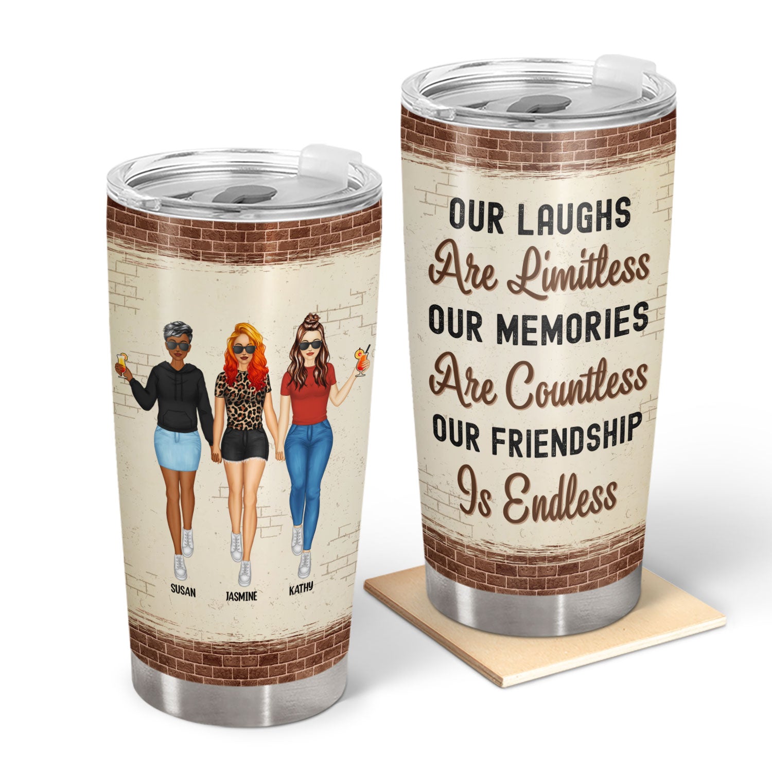 Bestie Our Friendship Is Endless - Gift For Besties - Personalized Custom Tumbler