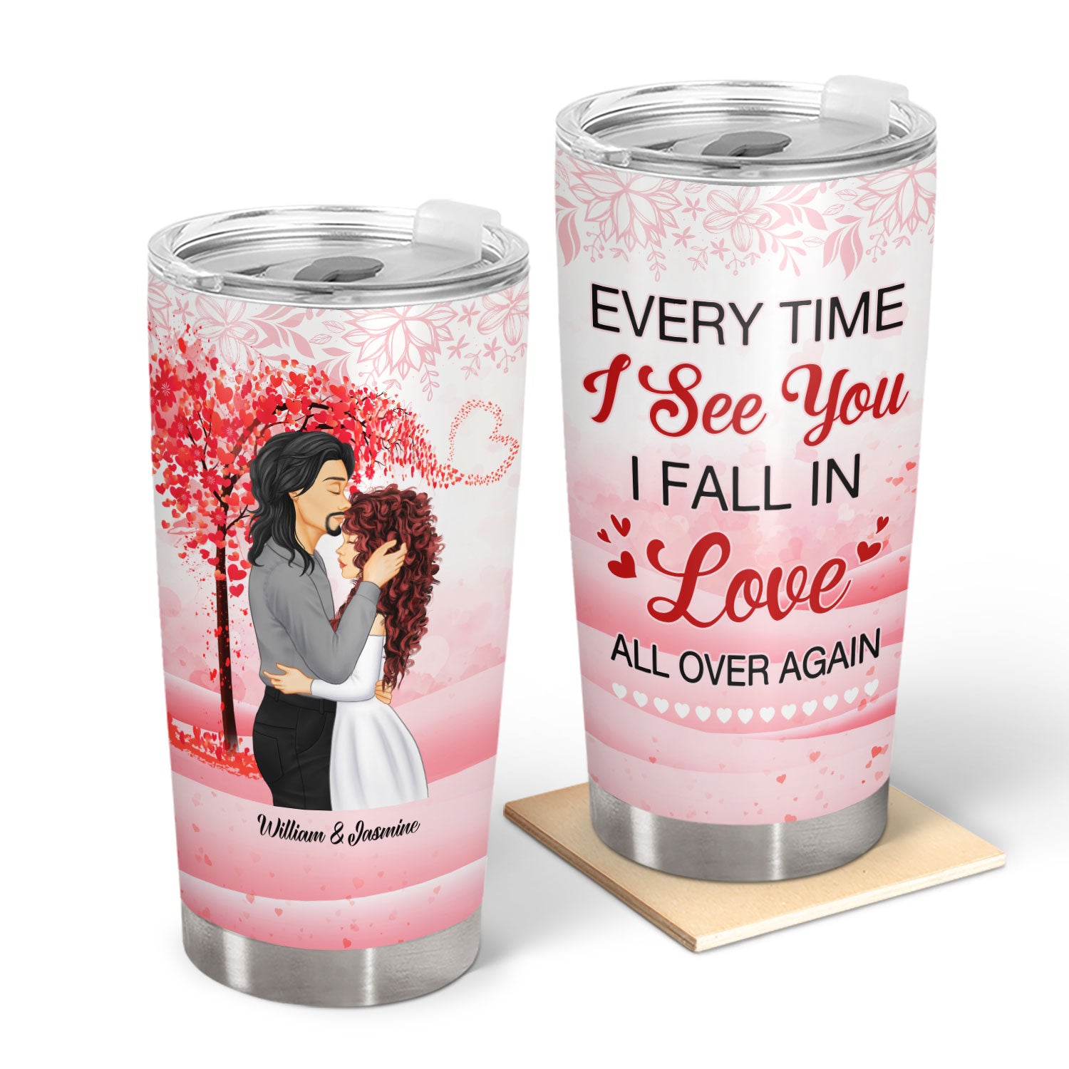 Couple Side View Everytime I See You - Gift For Couples - Personalized Custom Tumbler