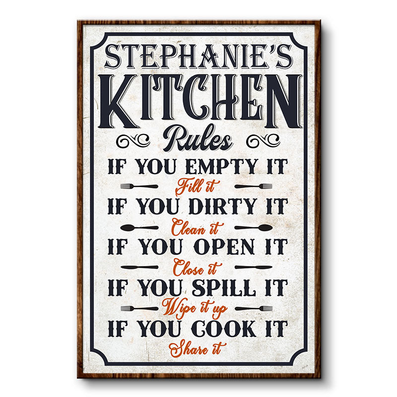 Personalized Farmhouse Kitchen Love Always Customized Poster