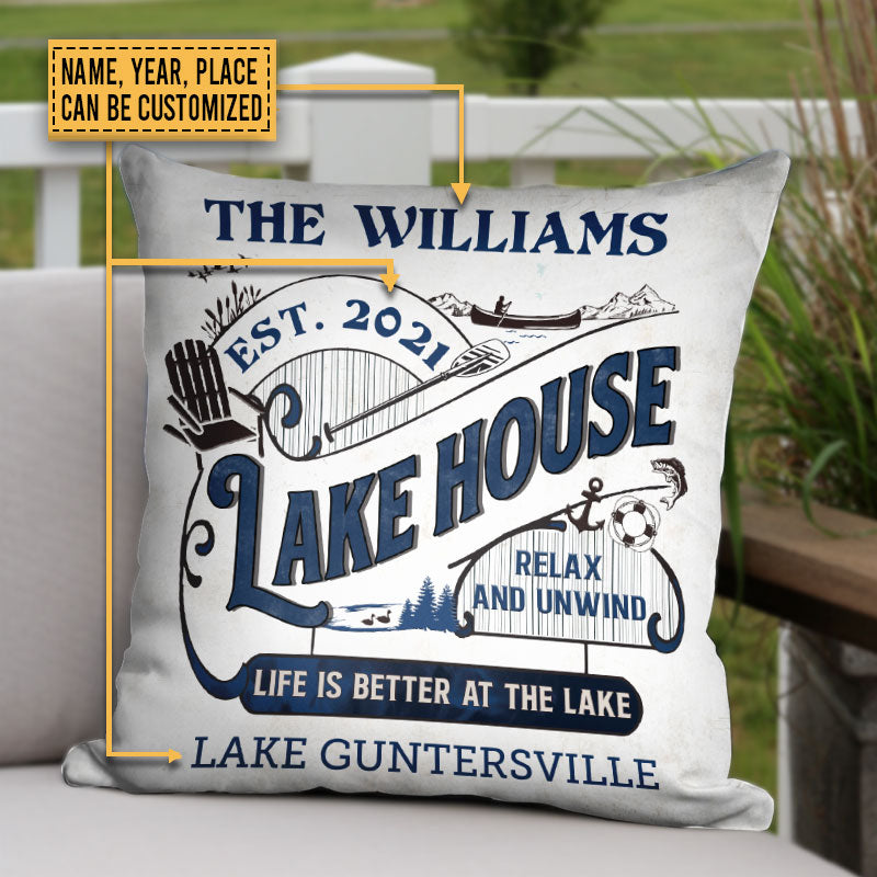 Lake House Life Is Better Custom Pillow