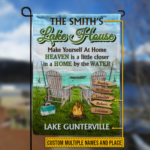 Lake House Make Yourself At Home Custom Flag - Wander Prints™