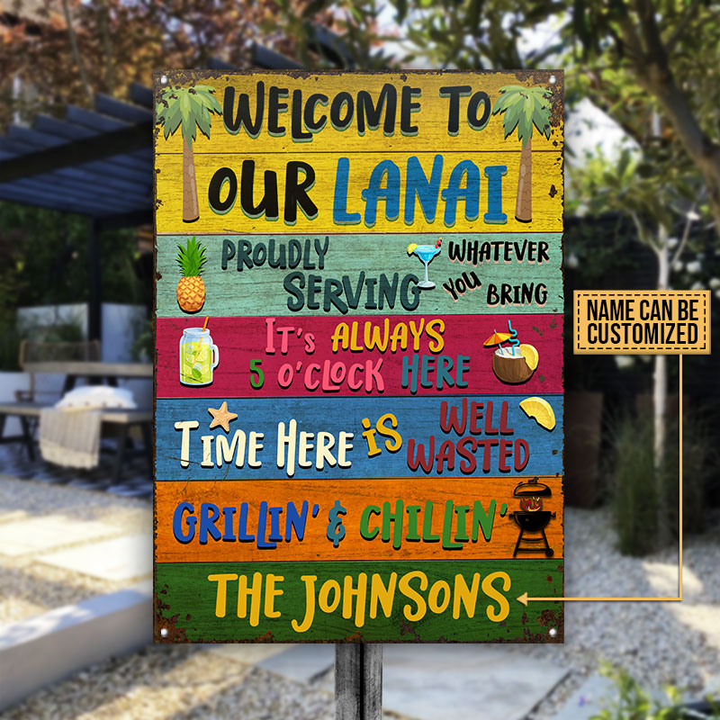 Lanai Welcome To Our Custom Classic Metal Signs