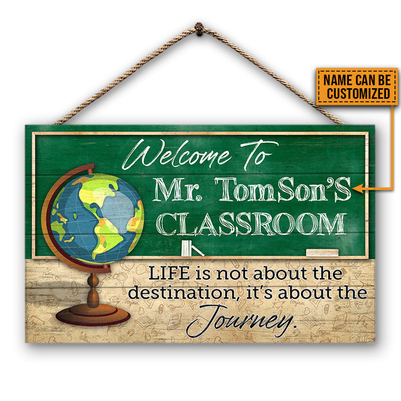 Life Is Not Custom Wood Rectangle Sign, Teacher Door Sign, Teacher Nam ...