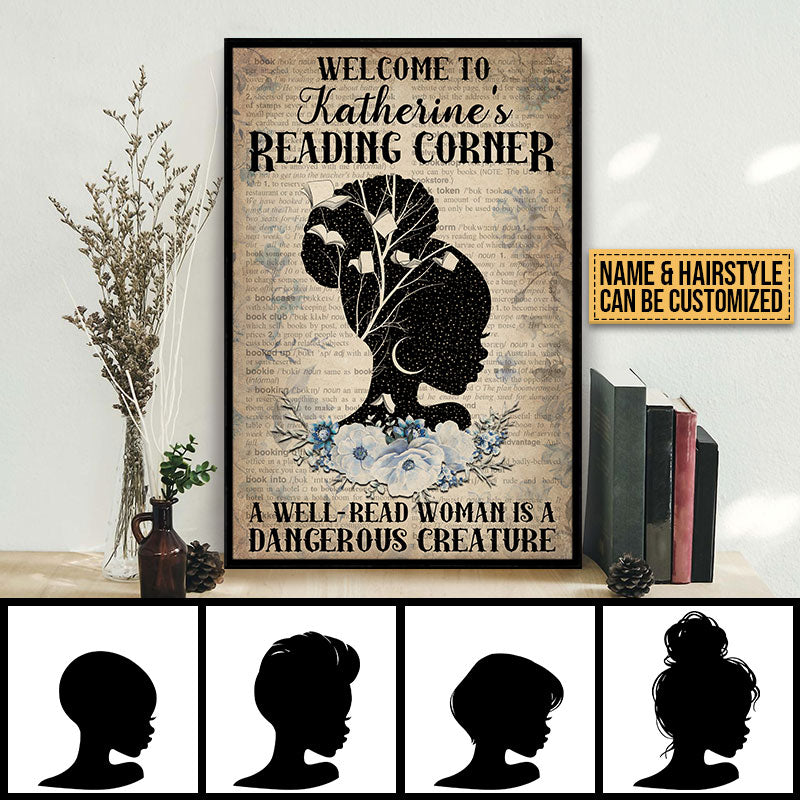 Reading Corner Dangerous Creature Custom Poster, Reading Gifts, Gift For Book Lovers
