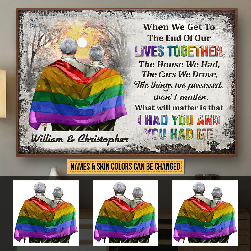 Pride Couple End Of Our Lives Custom Poster