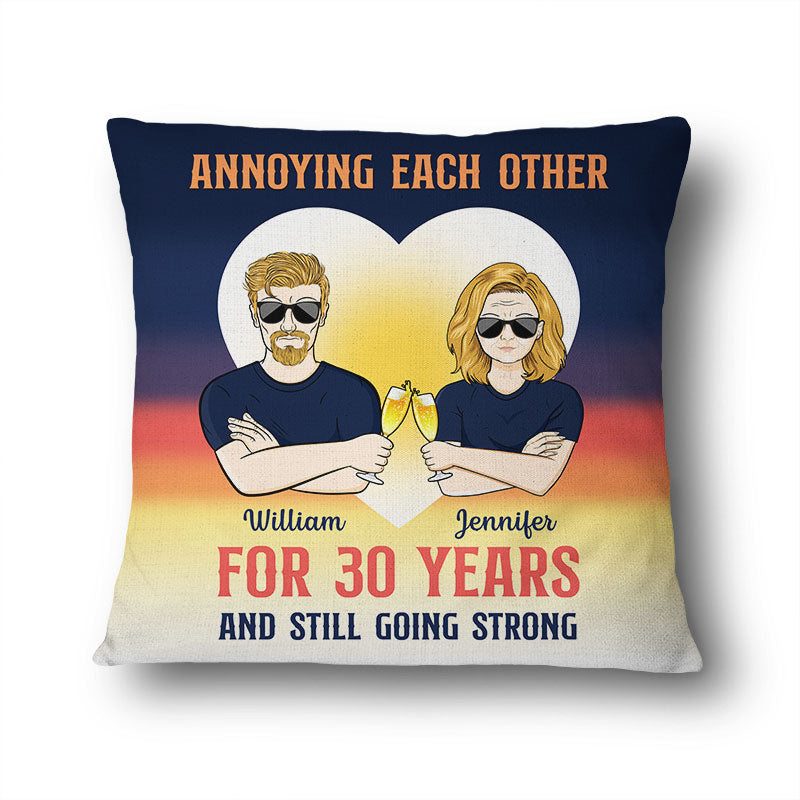 Annoying Each Other Drinking - Gift For Married Couples - Personalized Custom Pillow