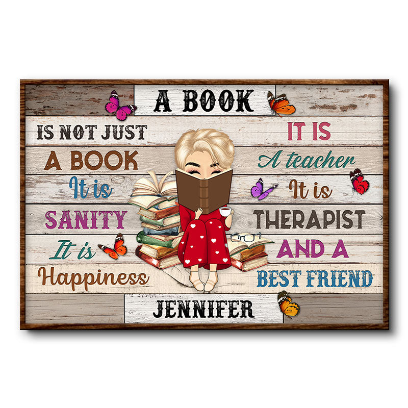 Reading Girl A Book Is Not Just A Book - Personalized Custom Poster
