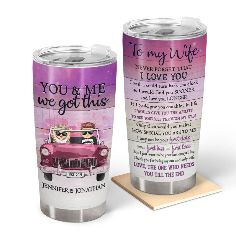 To My Wife Married Couple - Gift From Husbands To Wives - Personalized Custom Tumbler