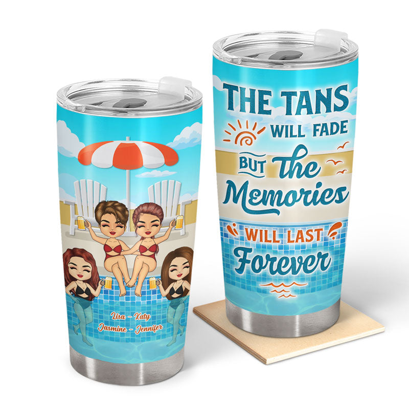 Swimming Pool Bestie The Tan Will Fade - Personalized Custom