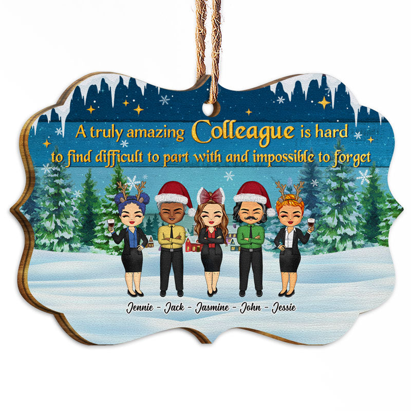 Christmas Colleagues An Amazing Colleague Is Hard To Find - Personalized Custom Wooden Ornament