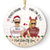 Christmas Couple X Years Down And I'm Still Not Sick Of You - Personalized Custom Circle Ceramic Ornament