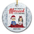 A Married Little Christmas - Gift For Couple - Personalized Custom Circle Ceramic Ornament