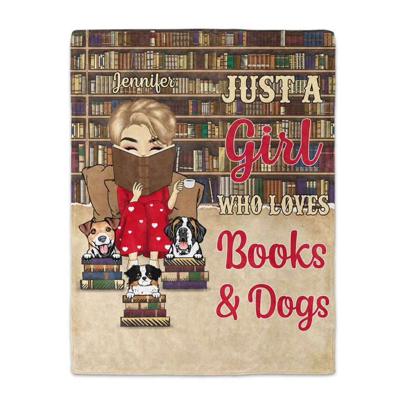 Just A Girl Who Loves Books Blanket, Book Lover Gifts for Girls Women Book  Lovers, Soft Flannel Fleece Lightweight Book Blanket for Sofa, the Best