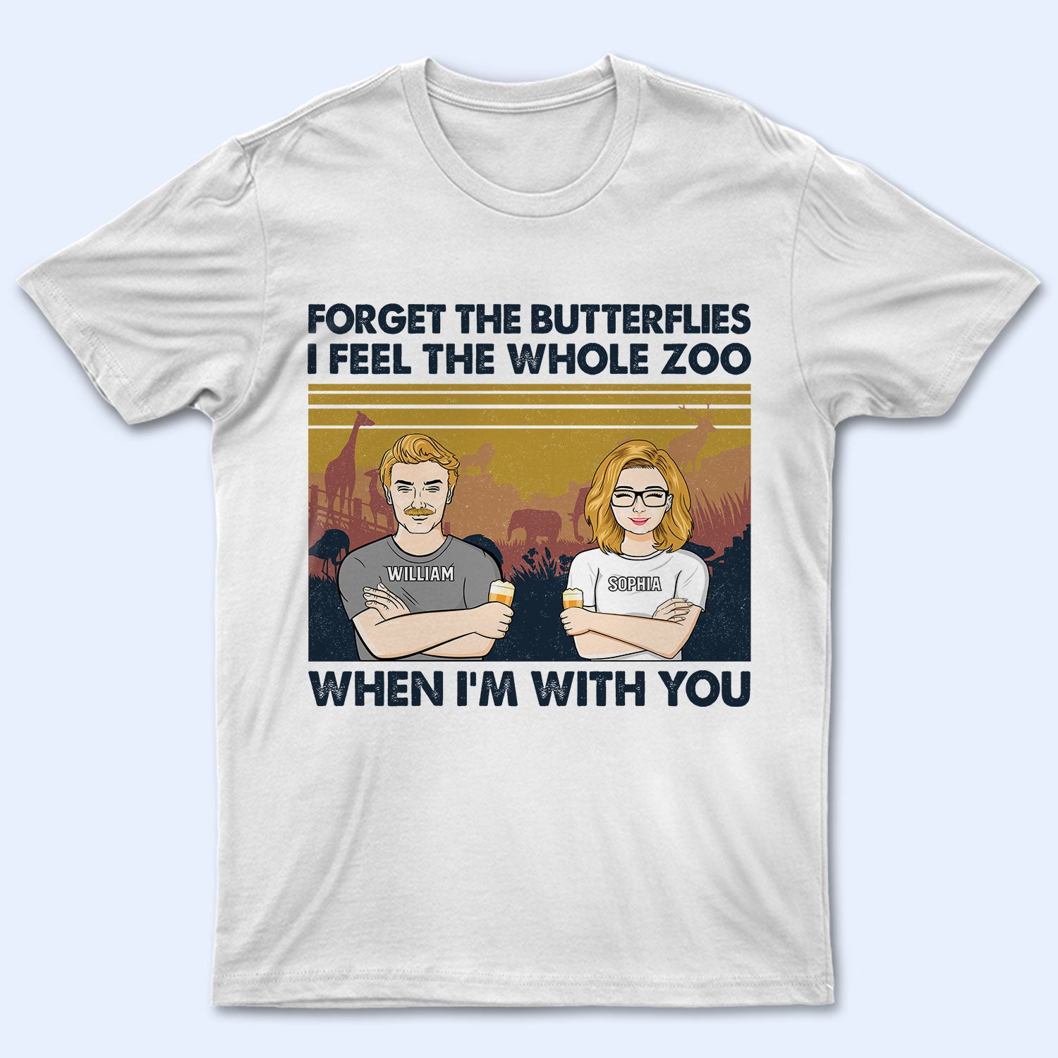 The Whole Zoo - Gift For Couples - Personalized Custom T Shirt