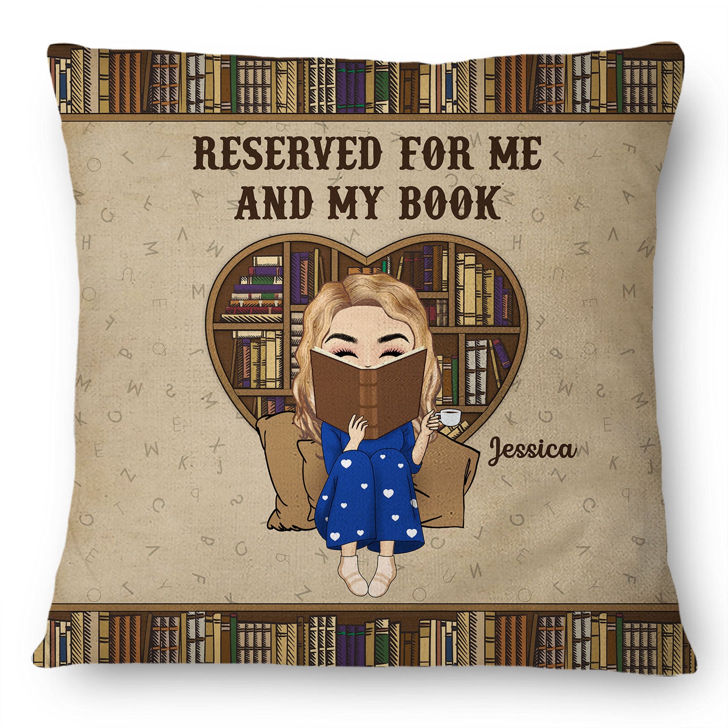Reading Reserved For Me And My Book - Personalized Custom Pillow